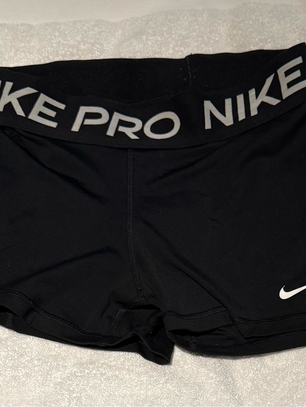 Nike Black Pro Women's Bike Shorts with Silver Logo